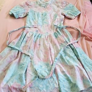 Pink and Light Blue Dress